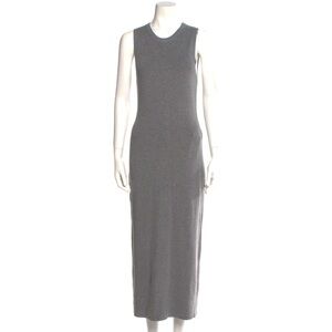Jenni Kayne Gray Sleeveless cotton rib sweater Maxi Dress